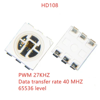 Новый 1000шт HD108 (Аналог APA102) Светодиодный Чип 5050 SMD RGB Интеллектуальное Управление Встроенный Светодиодный Чип Источника света 27 + кГц PWM