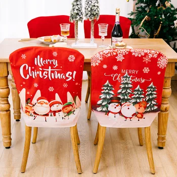 Рождественские украшения, чехол для стула старика, красный английский чехол для стула, подходящий для вечеринки в гостиной, банкета в отеле