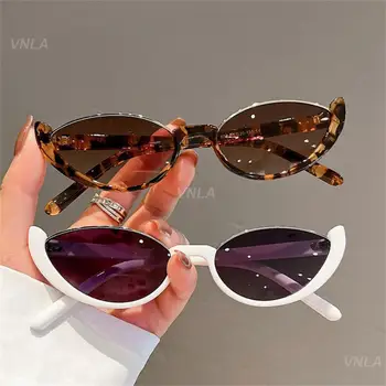 2023 Ретро Маленькие солнцезащитные очки в Полурамке, женские солнцезащитные очки 