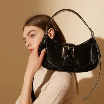 Новая сумка для подмышек, нишевая сумка через плечо, модная кожаная сумка через плечо, роскошная дизайнерская сумка, кошельки и сумочки, сумки для женщин