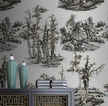 бейбехан изготовленная на заказ фотообоя papel de parede 3D китайская традиционная живопись пейзаж обои настенная роспись обои настенное покрытие