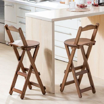 Стулья для кухни, складной стул, табурет, креативный кухонный кассир, простой круглый стул, обеденный стул, деревянный переносной высокий стул, простой